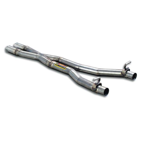 Supersprint Mittelrohrsatz Rechts + Links mit Verbindungsrohr “X-Pipe” passend für FERRARI 550 V12 M