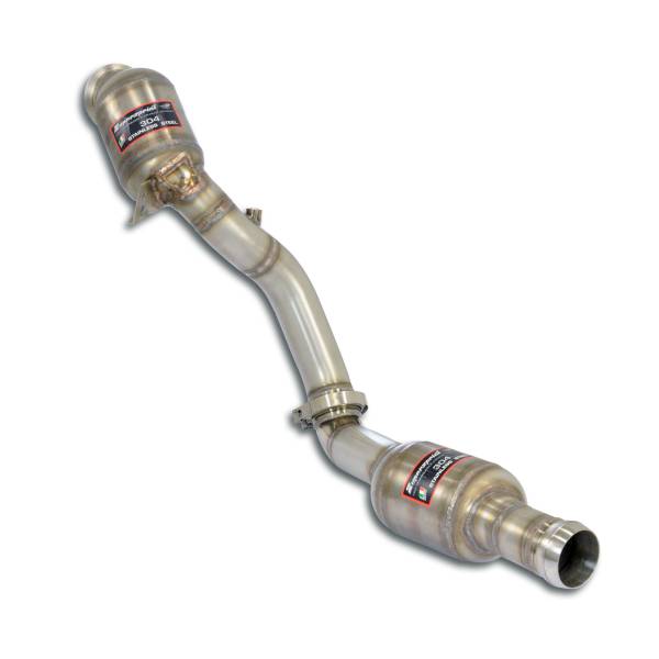 Supersprint Downpipe Rechts + doppelt Sport Metallkatalysator passend für MERCEDES C190 AMG GT C Ed