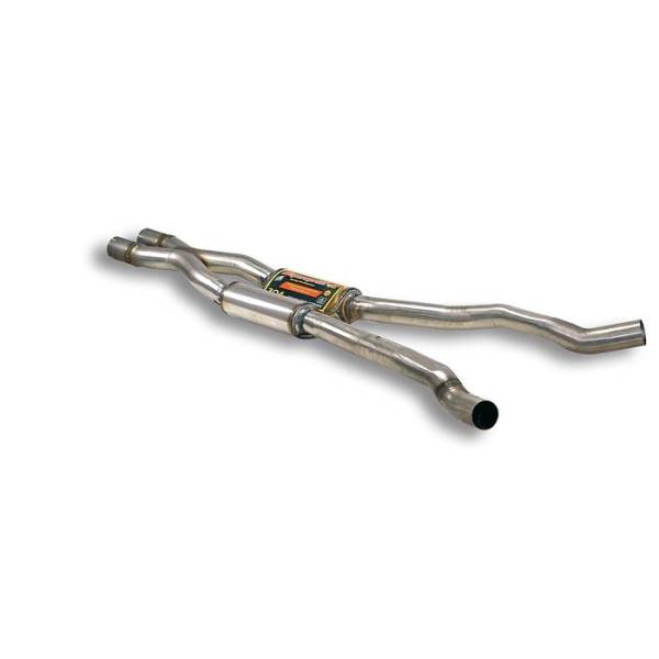 Supersprint Mittelschalldämpfer Rechts - Links + “X-Pipe” passend für BMW E63 Coupe M6 5.0i V10 05 -