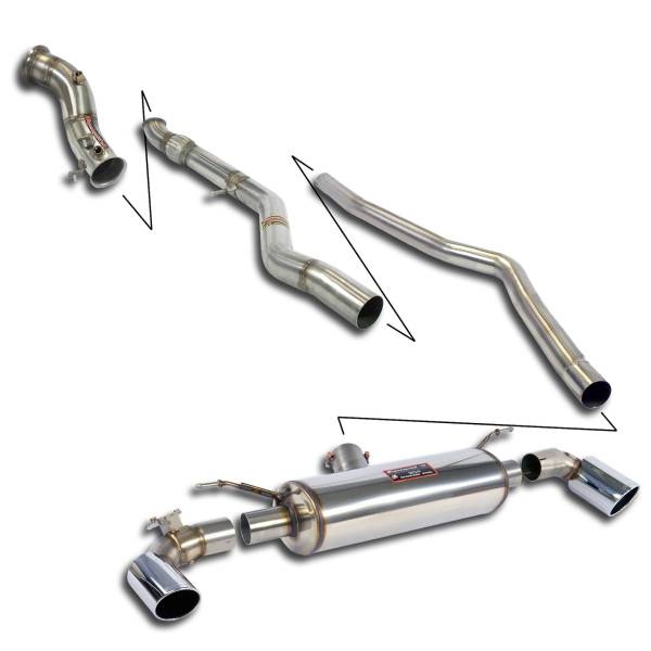 Supersprint Track Performance pack mit Klappe (Mod. bis 07/2013) passend für BMW F20 / F21 M135i xD