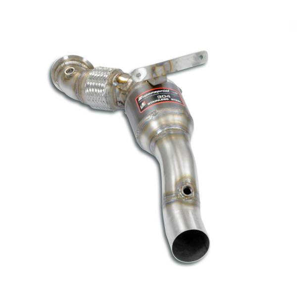 Supersprint Downpipe Links + Sport Metallkatalysator passend für FERRARI F8 Tributo 3.9L V8 Bi-Turb
