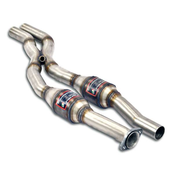 Supersprint Vorderrohr mit Sport Metallkatalysator Rechts - Links + X-Pipe passend für ALPINA B10 (E