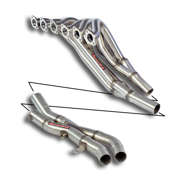 Supersprint Fächerkrümmer + X-Pipe (Left Hand Drive)Edelstahl für Serien Katalysator passend für BMW