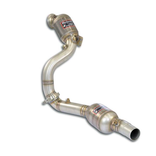 Supersprint Downpipe Links + doppelt Sport MetallkatalysatorMit Anschluss für Druck Sensoren passend
