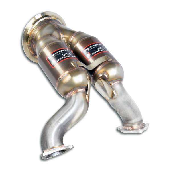 Supersprint Downpipe Rechts - Links mit MetalkatalysatorErsetzt Serien Katalysator + GPF(Left / Righ