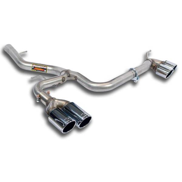 Supersprint Hinteres Rohr Rechts OO80 + Links OO80(Nachschalldämpfer-Entfall) passend für BMW E81 12