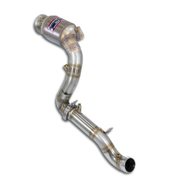 Supersprint Downpipe Links + Sport Metall Pre-KatalysatorErsetzt den Sekundär-Kat (-Sekundärkat-Entf