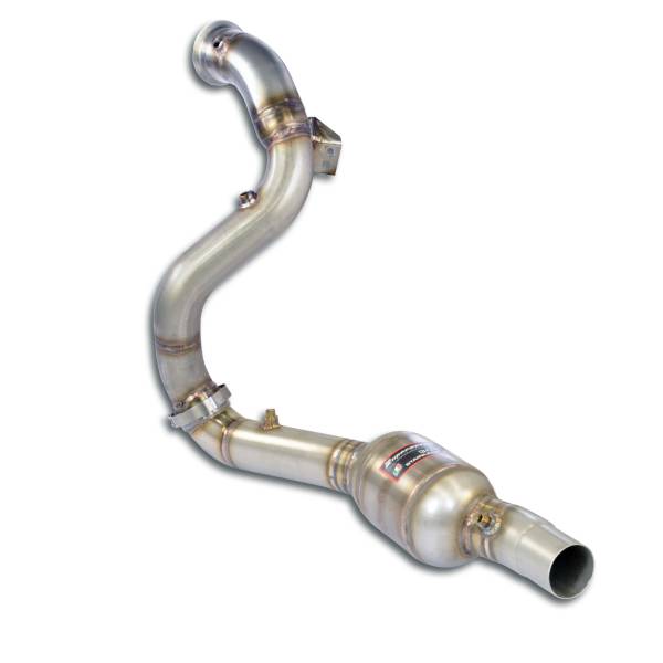 Supersprint Downpipe Links + Sport Metallkatalysator(Ersetzen pre-Katalysator) passend für MERCEDES