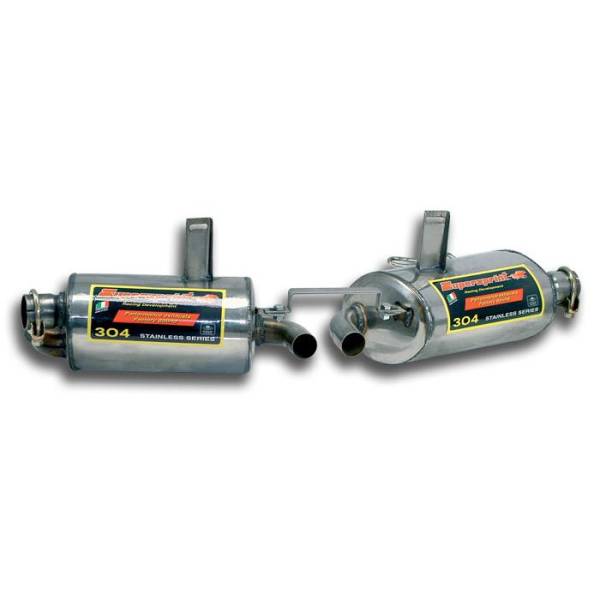 Supersprint Endschalldämpfer Rechts + Links Power Loop passend für PORSCHE 986 BOXSTER 2.5i 96 -> 99