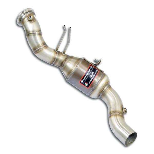 Supersprint Downpipe Links + Sport Metallkatalysator passend für MASERATI Ghibli Trofeo 3.8L V8 Twi