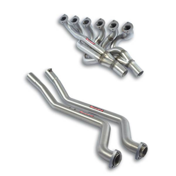 Supersprint Fächerkrümmer + Verbindungsrohre Edelstahl(Left Hand Drive)Für Serien Mittelschalldämpfe