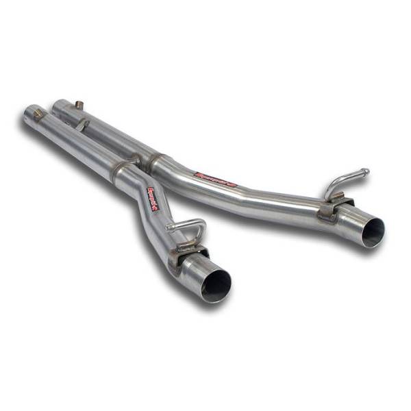 Supersprint Mittelrohrsatz Rechts + Links mit Verbindungsrohr “H-Pipe” Ersetz Serien Mittelschalldäm