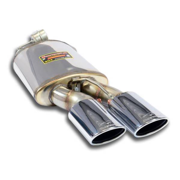 Supersprint Endschalldämpfer Links 120x80 mit Klappe passend für MERCEDES C216 CL 63 AMG 6.2 V8 (M15